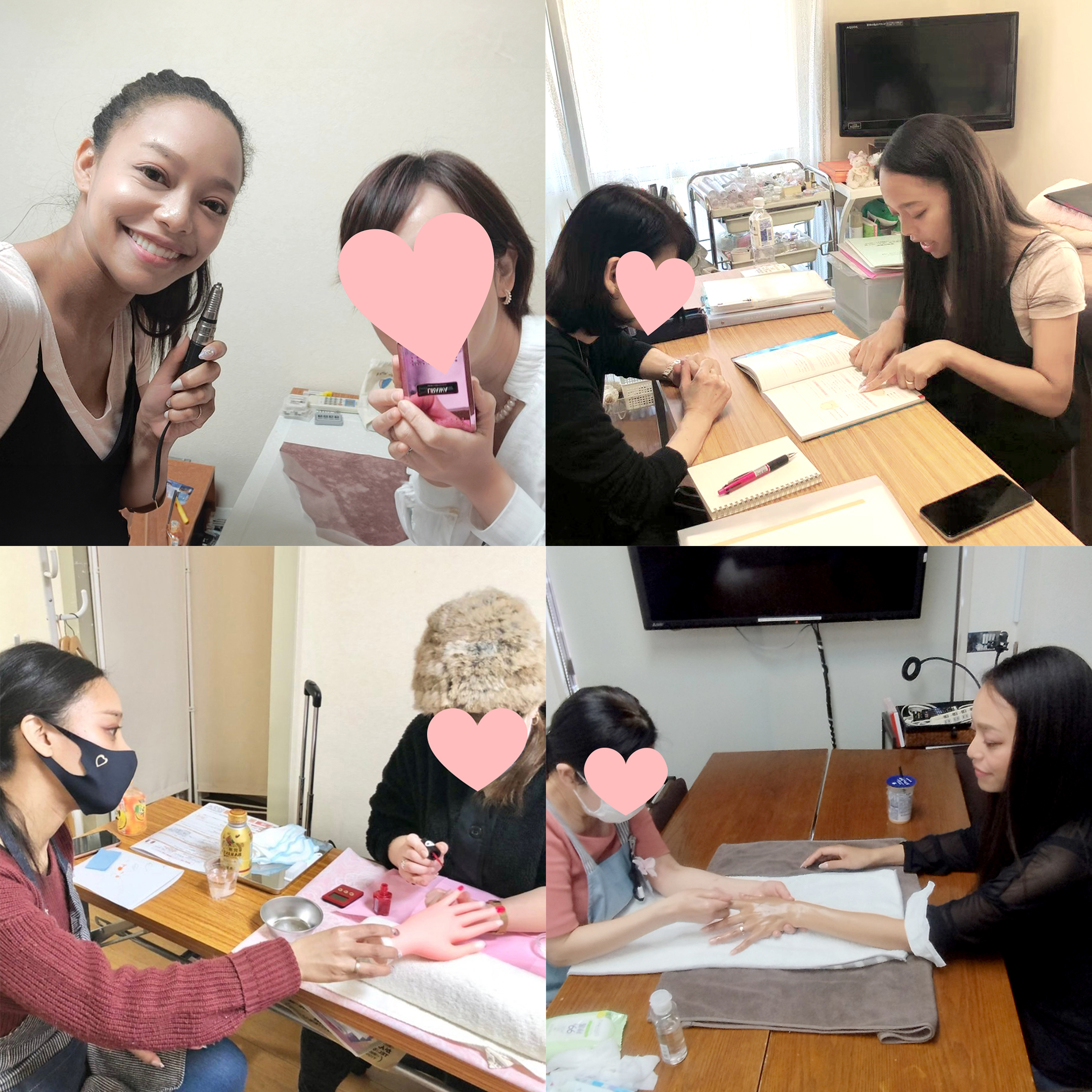 ネイル授業の様子